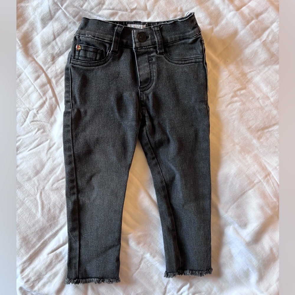 Hudson Washed Black Baby Skinny Jeans
